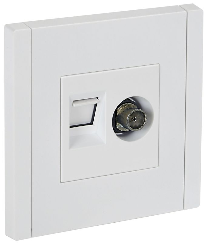 Розетка 2-м TV+RJ45 кат.6 FORTE&PIANO FP237 бел. IEK FP-AK20-2-K01