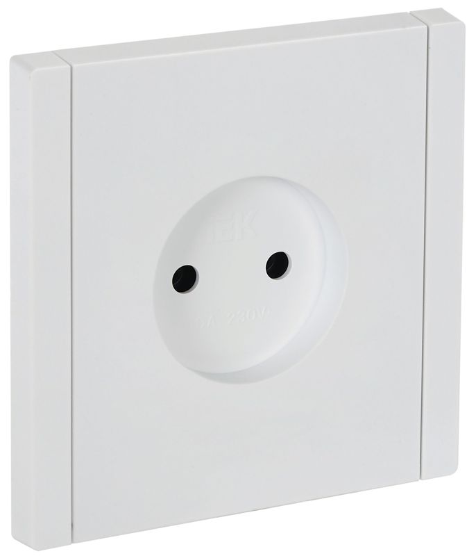 Розетка СП FORTE&PIANO FP218 10А без заземл. без защ. шторок винт. крепл. бел. IEK FP-R10-10-K01