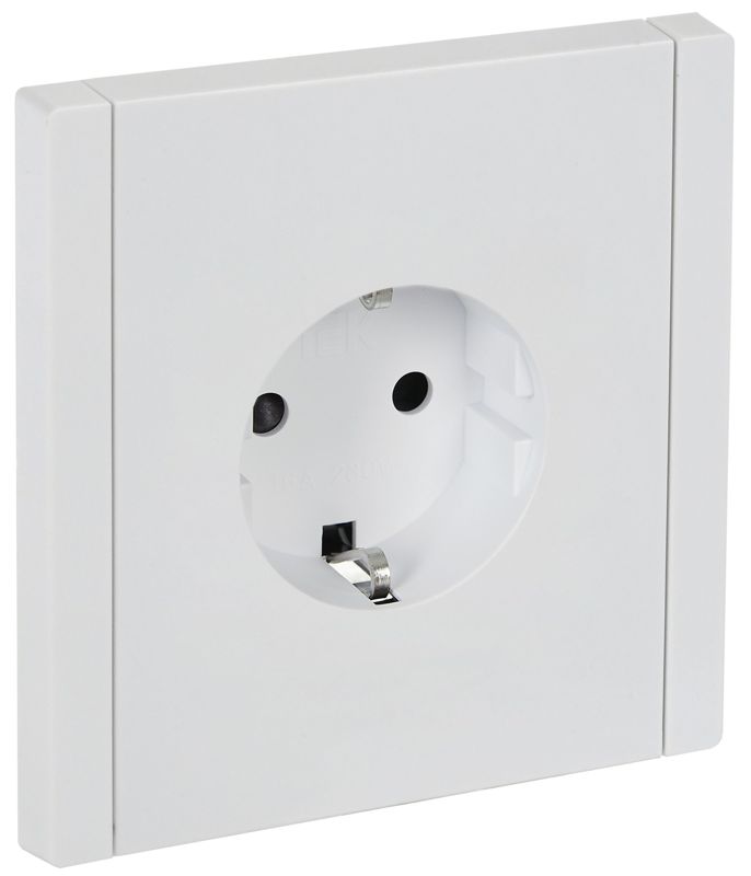 Розетка СП FORTE&PIANO FP215 16А с заземл. защ. шторки винт. крепл. бел. IEK FP-R14-16-K01