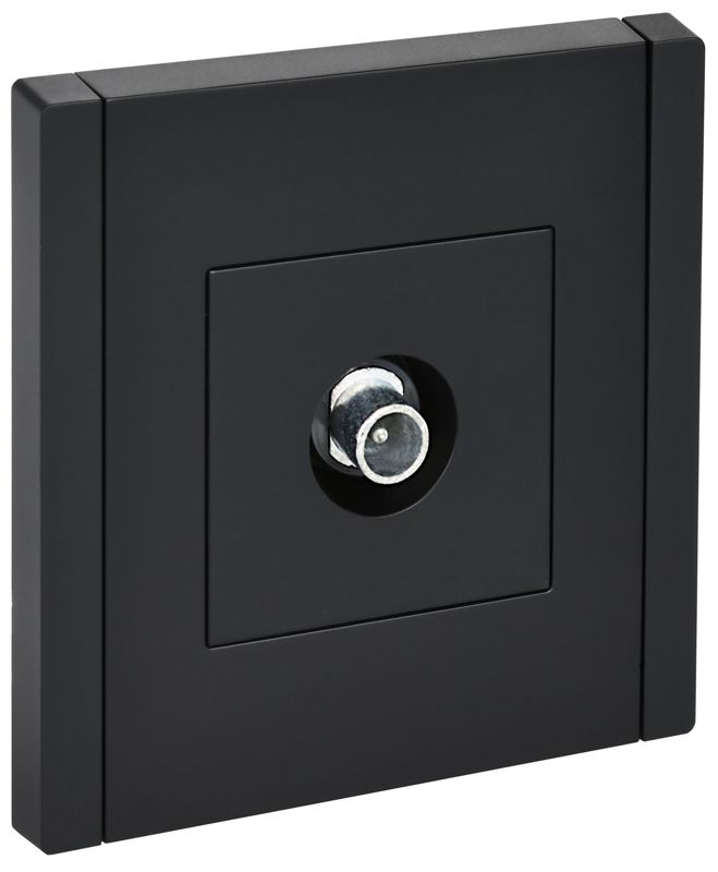 Розетка TV проходная FORTE&PIANO FP129 черн. IEK FP-A10-P-K02