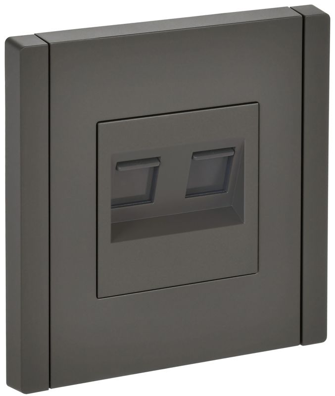 Розетка компьютерная 2-м RJ45 кат.5E FORTE&PIANO FP333 сер. IEK FP-K20-1-K03