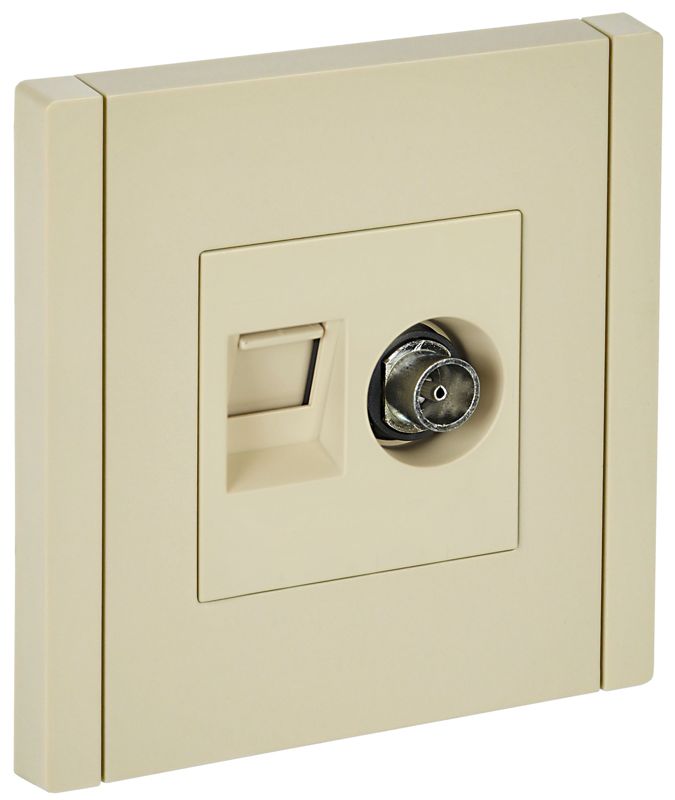 Розетка 2-м TV+RJ45 кат.6 FORTE&PIANO FP437 ваниль IEK FP-AK20-2-K10