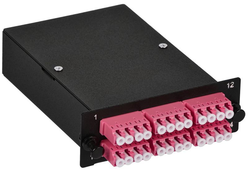 Кассета для кросса ST OM4 MPOm 6хLC-quad (24 ОВ) ITK FCPS-5004-MPOM-024LCQ
