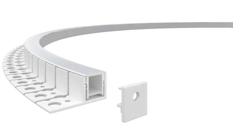 Профиль алюминиевый гибкий для встр. в ГКЛ 2000х16х14мм (36х14мм вылет 20мм макс. шир. ленты 12мм) VARTON V4-R0-70.0001.KIT-1614G