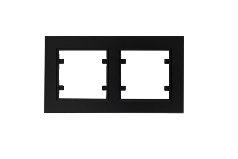 Рамка двойная горизонтальная Karea черн. Makel 56054702