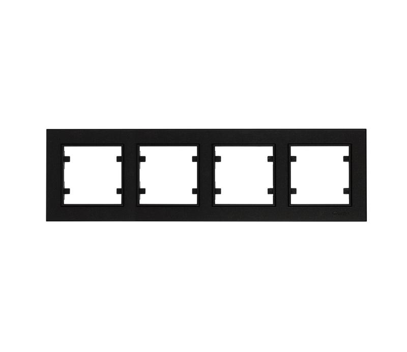 Рамка четверная горизонтальная Karea черн. Makel 56054704