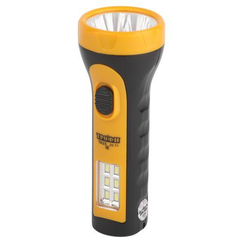 Фонарь аккумуляторный ручной TA15 5LED + 6SMD 2в1 аккум. 4В 1А.ч евровилка (картон. упак.) Трофи Б0016863