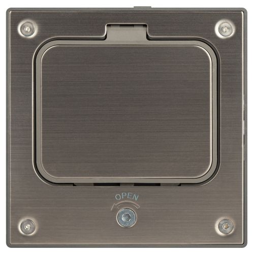 Люк 18-6002-03 IP66 в бетон с розеткой под шестигранник сер. Эра Б0063273