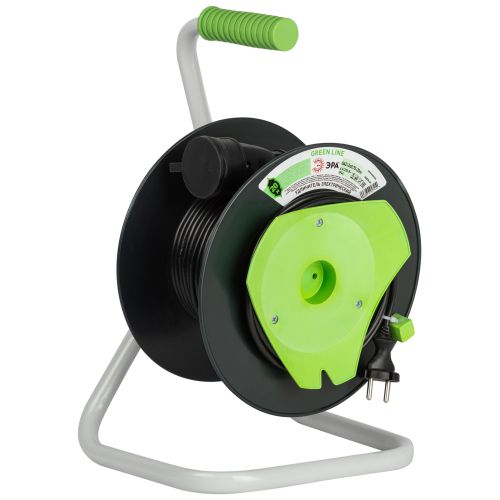 Удлинитель на пластик. катушке 1х20м без заземл. GAZ-2x0.75-20m Greenline ПВС 2х0.75 Эра Б0065142