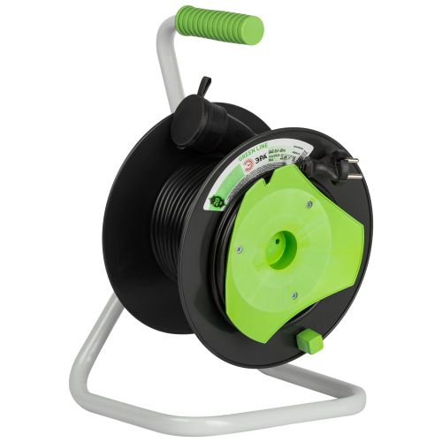 Удлинитель на пластик. катушке 1х20м без заземл. GAZ-2x1-20m Greenline ПВС 2х1 Эра Б0065120