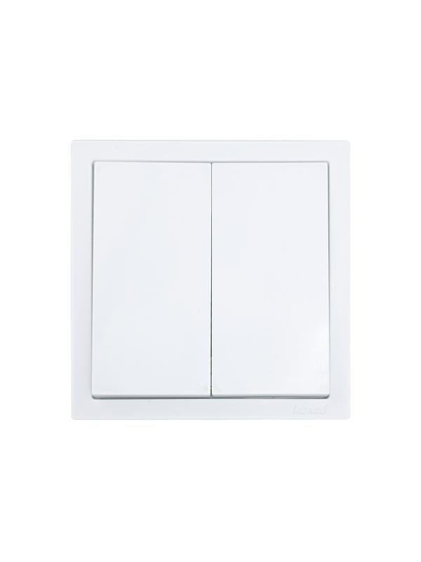 Выключатель 2-кл. СП ZIMA IP20 10А безвинт. зажим бел. LEZARD 704-0288-101QC