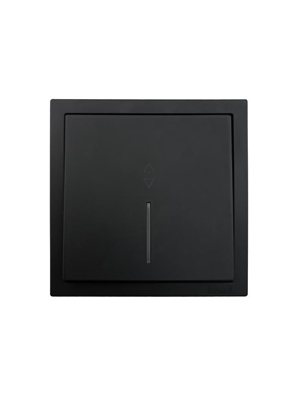 Выключатель проходной 1-кл. с индик. СП ZIMA IP20 10А безвинт. зажим черн. бархат LEZARD 704-4288-114QC