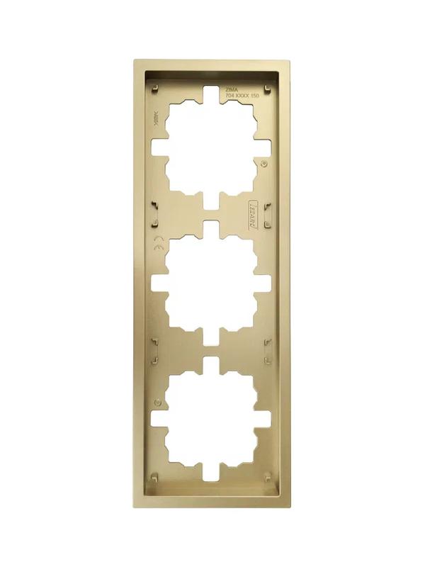 Рамка 3-мест. горизонт. ZIMA зол. LEZARD 704-3600-148