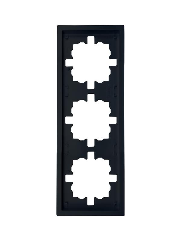 Рамка 3-мест. горизонт. ZIMA черн. бархат LEZARD 704-4200-148