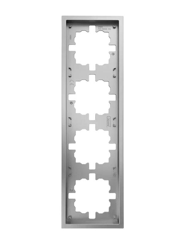 Рамка 4-мест. горизонт. ZIMA сер. матов. LEZARD 704-7400-149