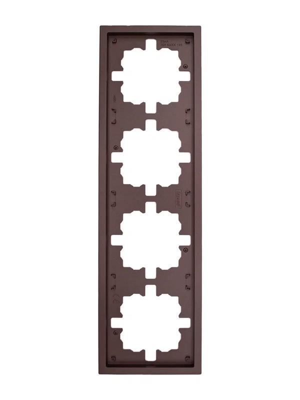 Рамка 4-мест. горизонт. ZIMA шоколад LEZARD 704-7300-149