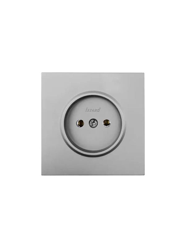 Розетка 1 мест. б/з ПБТ СП ZIMA IP20 16А безвинт. зажим сер. матов. LEZARD 704-7488-121BQC