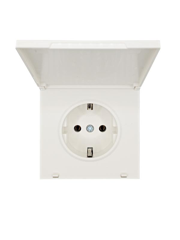 Розетка 1-мест. с/з с крышкой ПБТ СП ZIMA IP20 16А безвинт. зажим слон. кость LEZARD 704-9088-123BQC