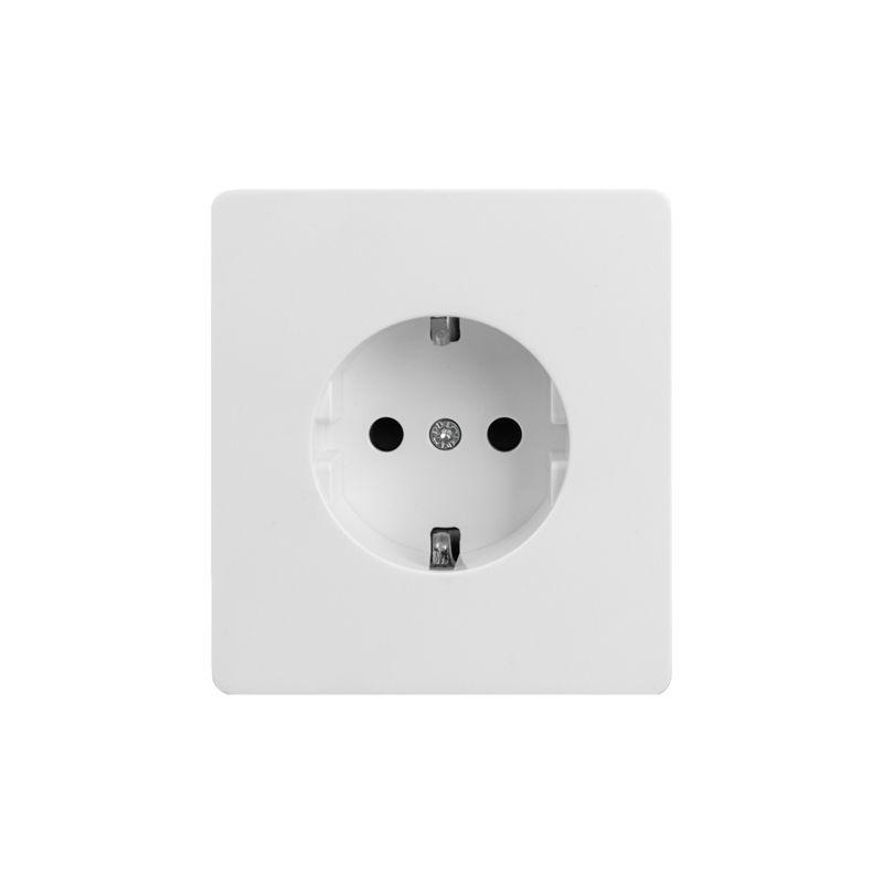 Розетка 1-м СП ROUND MIELE 16А с заземл. защ. шторки перламутр Kranz KR-78-0701-1