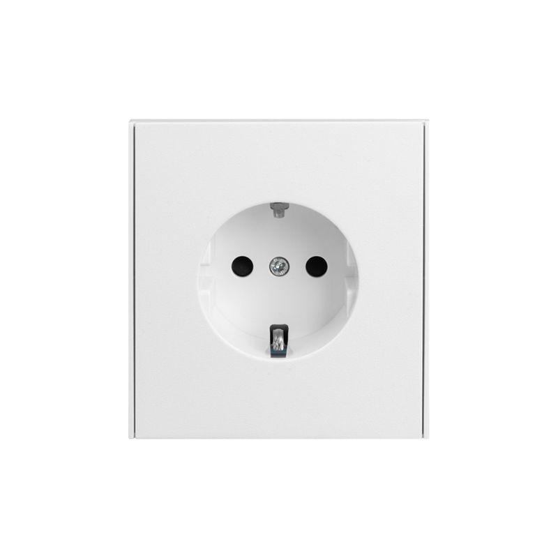 Розетка 1-м СП STRONG MIELE 16А с заземл. защ. шторки жемчуж. Kranz KR-78-0701-4