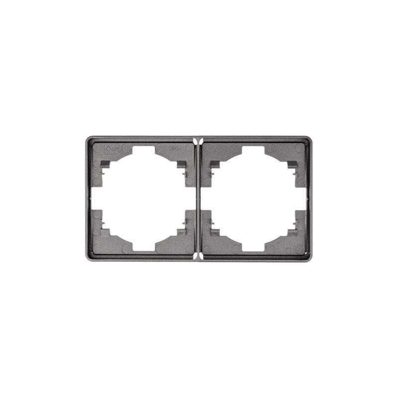 Рамка 2-м ROUND MIELE титан Kranz KR-78-0752-2