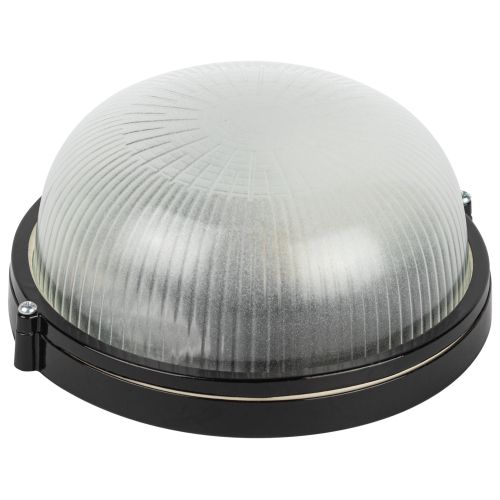 Светильник НБП 03-60-001 1х60Вт E27 IP54 акватермо алюм./стекло D176 круг черн. Эра Б0063905