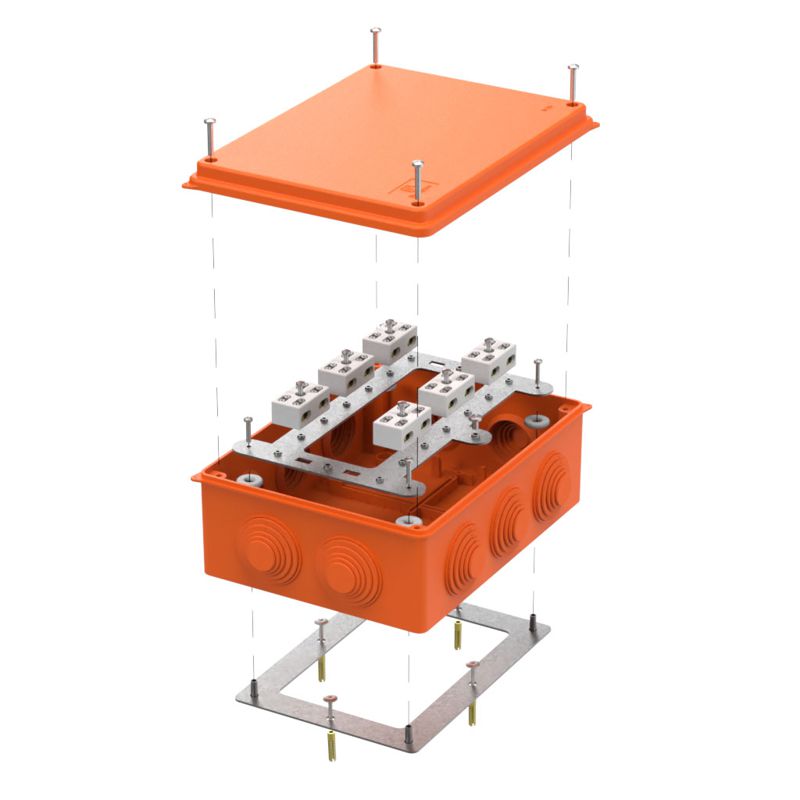 Коробка огнестойкая ОП 40-0320-FR6.0-4-12-Р Е15-Е60 RAL2004 200х150х75 (уп.5шт) Промрукав 40-0320-FR6.0-4-12-Р