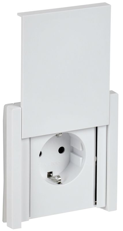 Розетка СП FORTE&PIANO 16А IP44 FP221 с заземл. защ. шторки с крышкой винт. крепл. бел. IEK FP-R16-16-44-K01