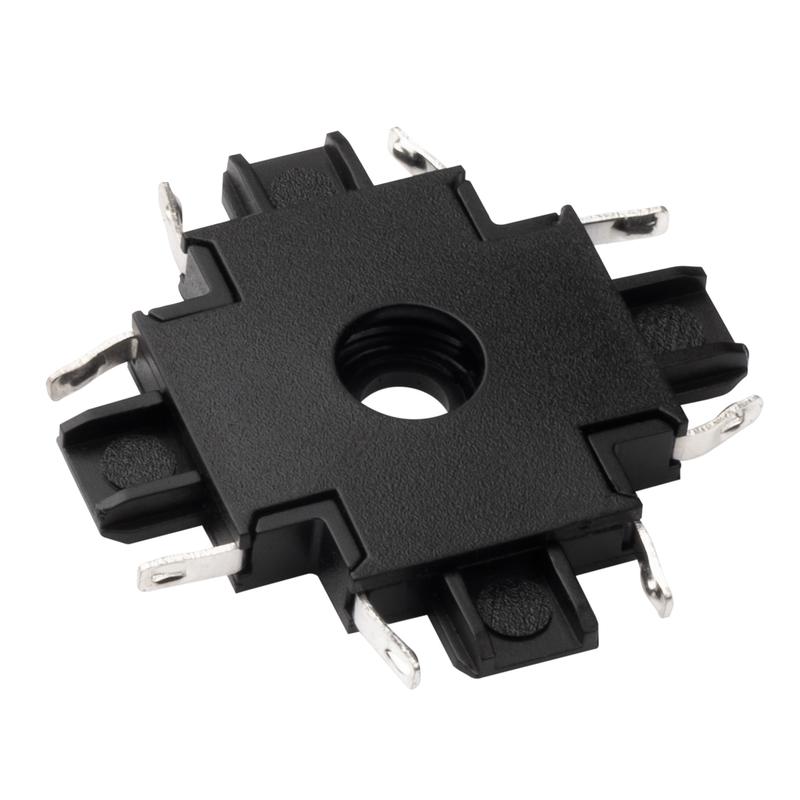 Коннектор X-образный MTR16 CX-BL накладной шинопровод низковольтный черн. Pro JazzWay 5057357