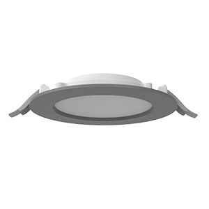 Светильник светодиодный DL-01 Slim 160мм 20Вт 4000К CRI90 176х39мм IP65/40 рассеив. опал RAL7045 сер. муар VARTON V1-RF-7R083-10000-6502040