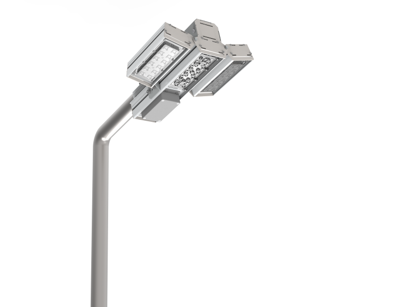 Светильник светодиодный Cerberus 120Вт 4000К IP67 для охранного периметра консольный PLC AWADA RAL7045 сер. VARTON V1-S1-70658-40W32-6712040