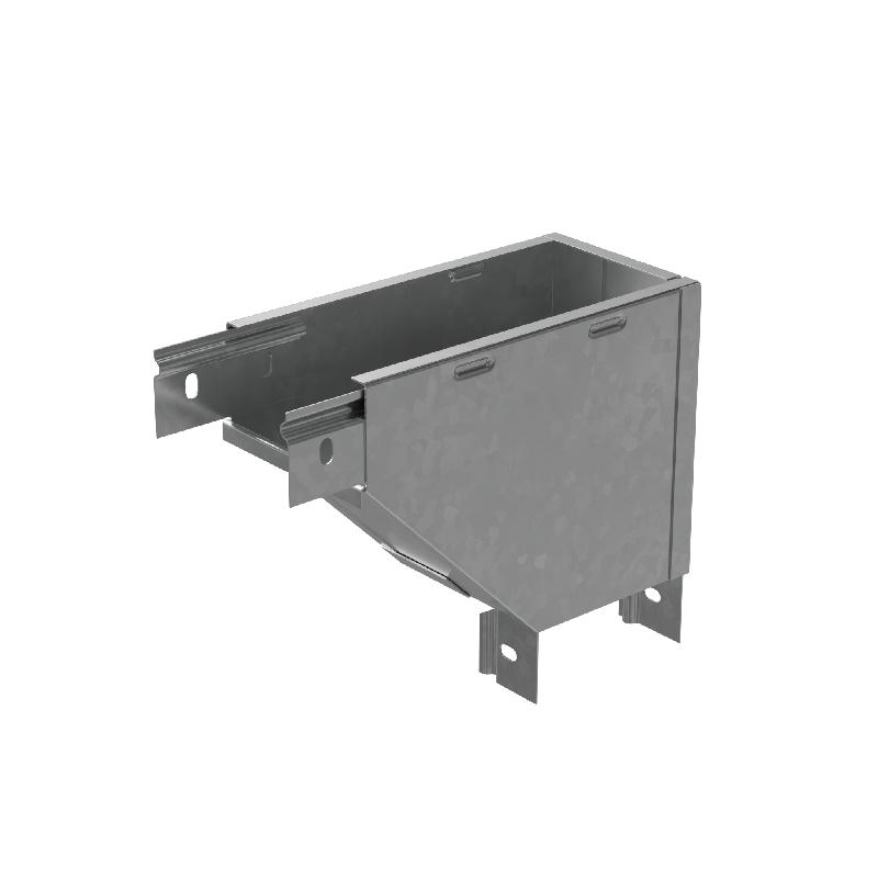 Угол для лотка вертикальный внешний R 50х150мм с разворотом трассы на 90град. "ПЛЮС" HD85 КМ PL18483