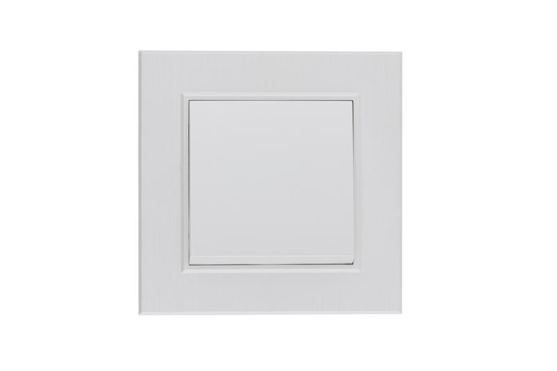 Выключатель 1-клав. Karea LINE STAR жемчуж. Makel 86100001