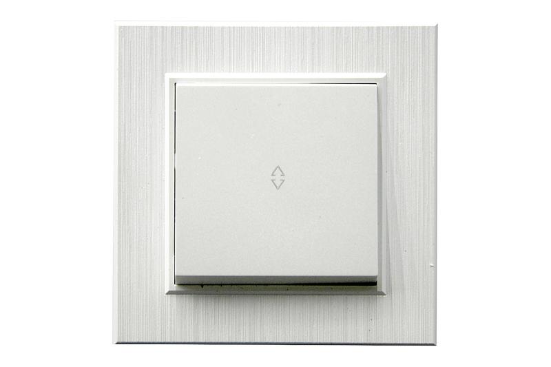 Выключатель проходной 1-клав. Karea LINE STAR жемчуж. Makel 86100005