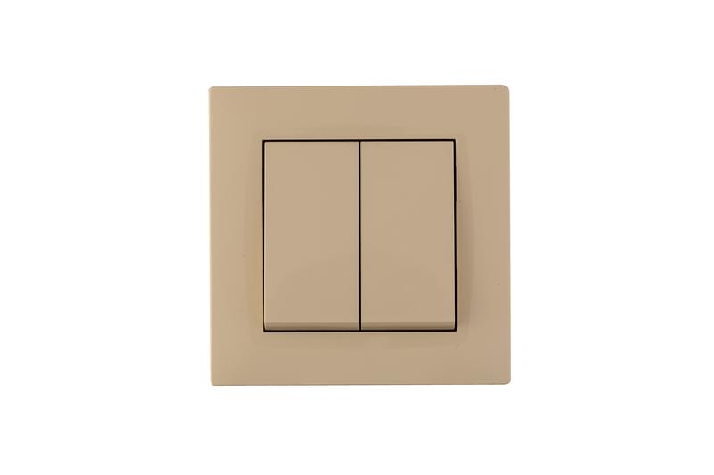 Выключатель 2-клав. Karea RIZZ крем Makel 88010003