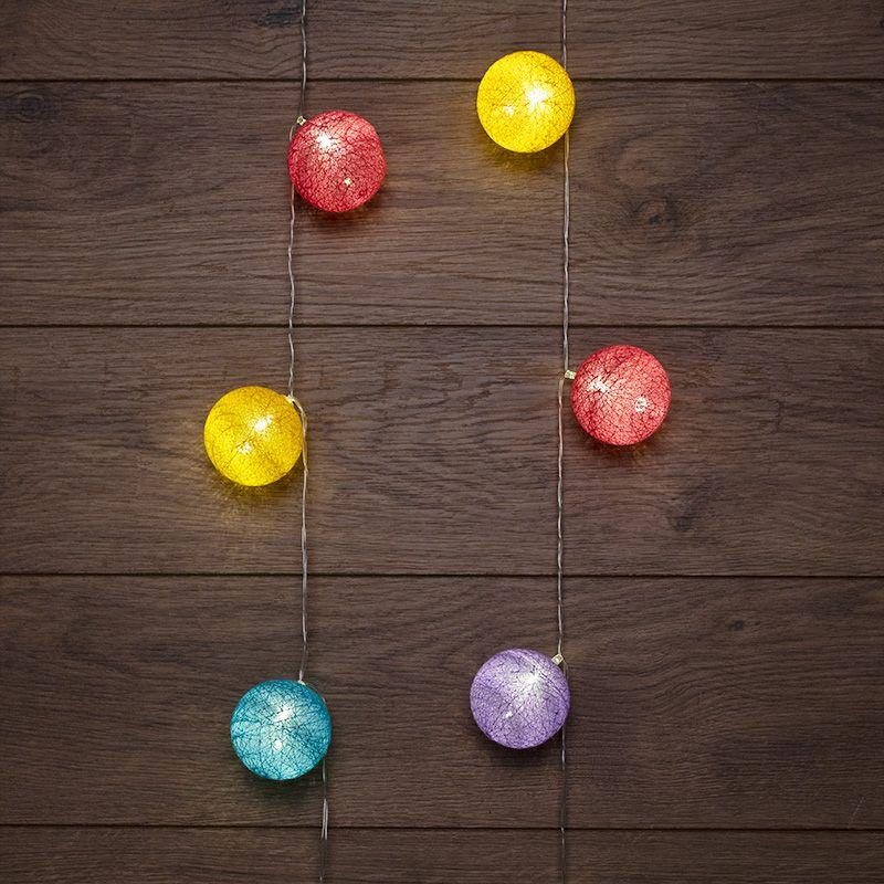 Гирлянда светодиодная "Тайские фонарики "Фейерверк" 5м 25LED прозрачный ПВХ питание USB тепл. бел. Neon-Night 304-009