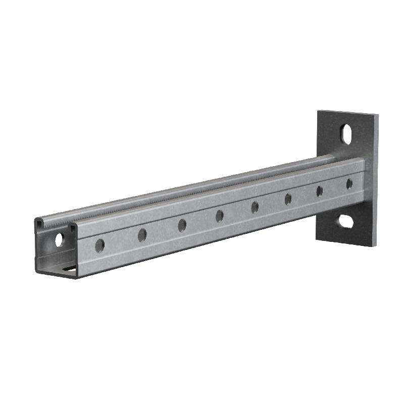 Консоль-страт одиночная усиленная 41х41 L950 сталь 2.5мм (тройная перфорация) HD85 КМ LO55308