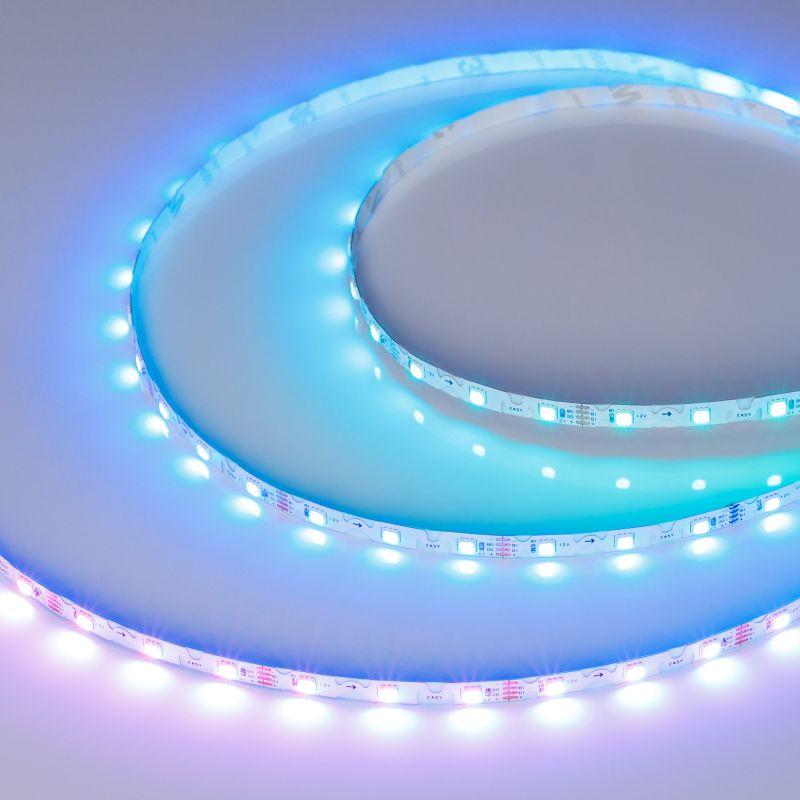 Лента светодиодная SPI-RZ-F60-6mm 12V RGB-PX1-BPT 7Вт/м IP20 3535 (уп.5м) Arlight 044684
