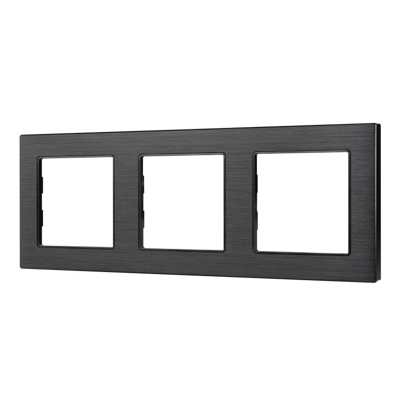 Рамка алюминиевая FRM-PRESTO-ALS-3-BK Arlight 043857