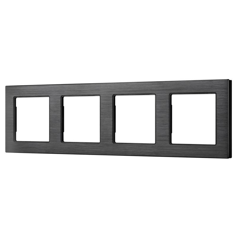 Рамка алюминиевая FRM-PRESTO-ALS-4-BK Arlight 043862