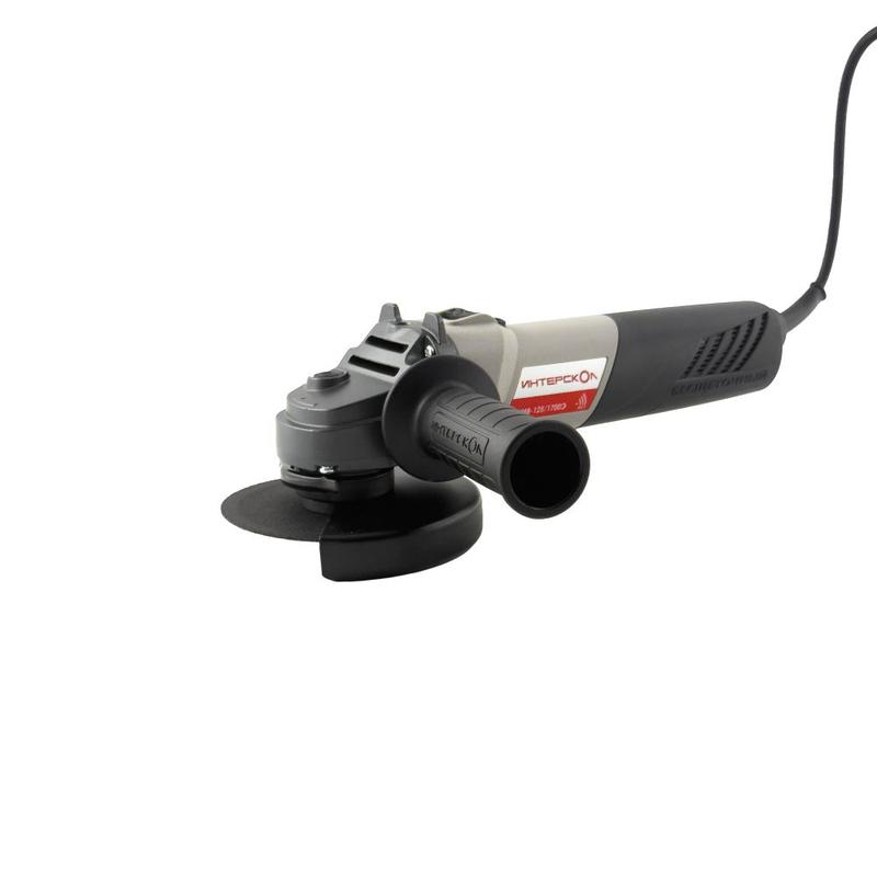 Машина шлифовальная угловая бесщеточная УШМВ-125/1700Э (1700Вт 3000-10000об/мин регулировка оборотов плавный пуск) ИНТЕРСКОЛ 912.0.0.40