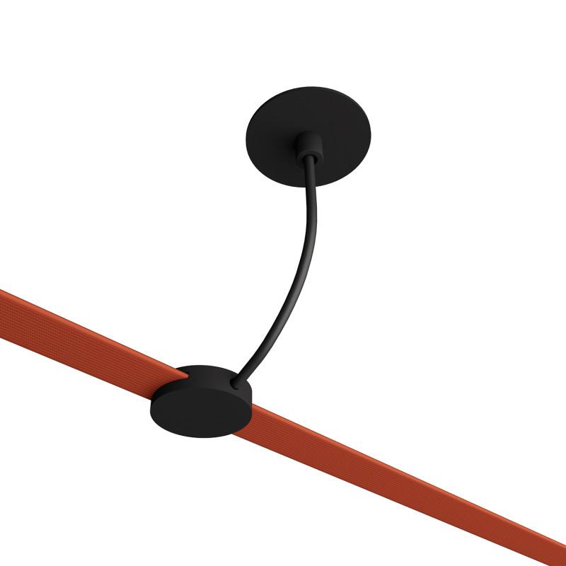 Основание встраиваемое с возможностью подачи питания треку-ремню Belty Base D65мм монтажн. D50мм коннектор на проводе L200-1500 IP20 не вмещает блок питания алюм. черн. DENKIRS 723187