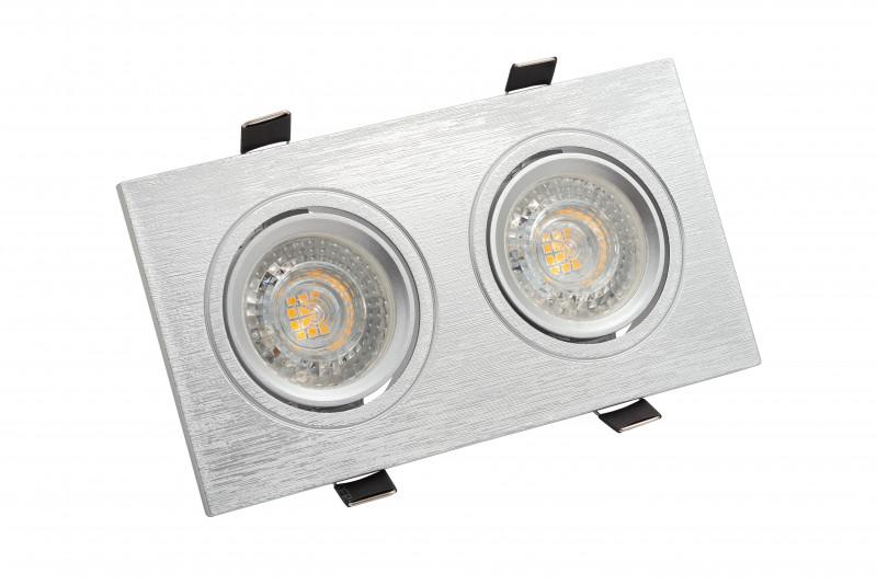 Светильник 10Вт GU5.3 IP20 LED встраив. пластик сер. DENKIRS 538894