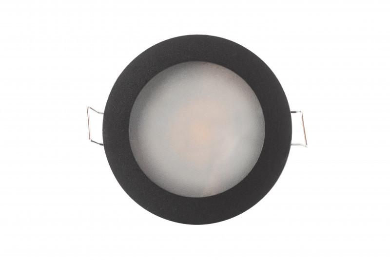 Светильник 50Вт GU10 IP44 встраив. влагозащ. алюм. черн. DENKIRS 427067