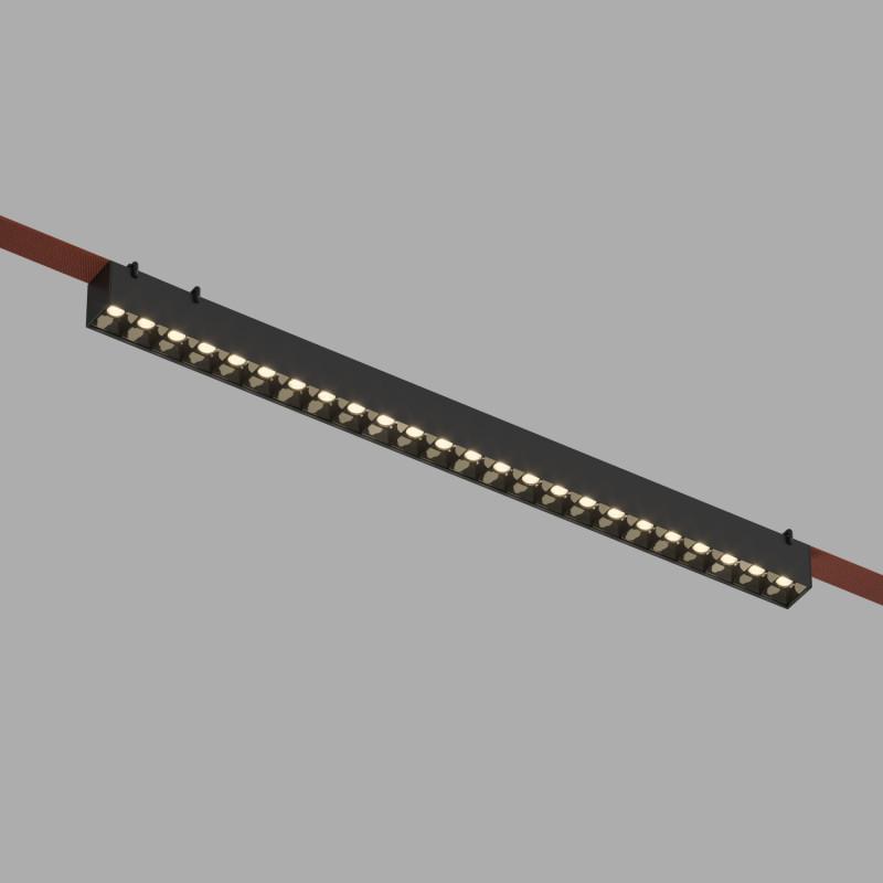 Светильник для трека-ремня Belty Grill 24Вт 3000К IP20 48В DC 642х40х45мм RA90 24град. со светодиодом алюм. черн. DENKIRS 760238