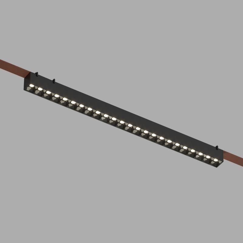 Светильник для трека-ремня Belty Grill 24Вт 4000К IP20 48В DC 642х40х45мм RA90 24град. со светодиодом алюм. черн. DENKIRS 723164