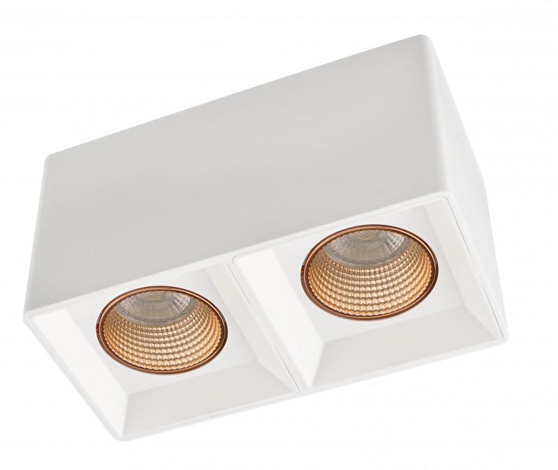 Светильник 10Вт GU5.3 IP20 LED накладной пластик бел./бронз. DENKIRS 654434