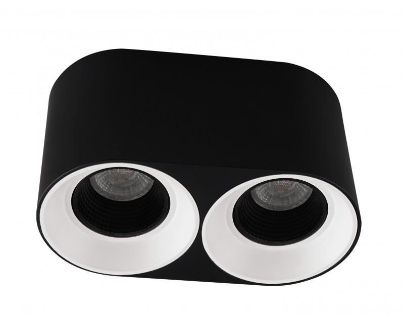 Светильник 10Вт GU5.3 IP20 LED накладной пластик черн.-бел./черн. DENKIRS 654455