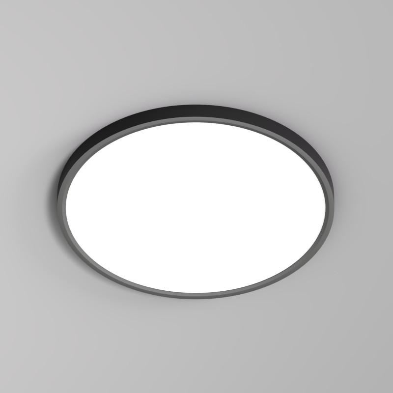 Светильник THIN 36Вт 3000К/4000К/6500К IP40 накладной переключатель цветовой температуры на корпусе полимер черн. DENKIRS 764387