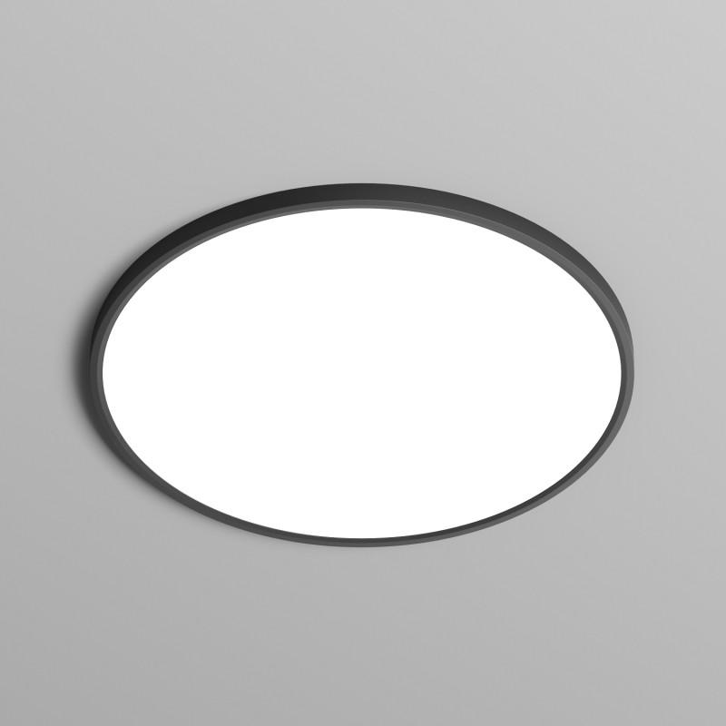 Светильник THIN 50Вт 3000К/4000К/6500К IP40 накладной переключатель цветовой температуры на корпусе полимер черн. DENKIRS 723086